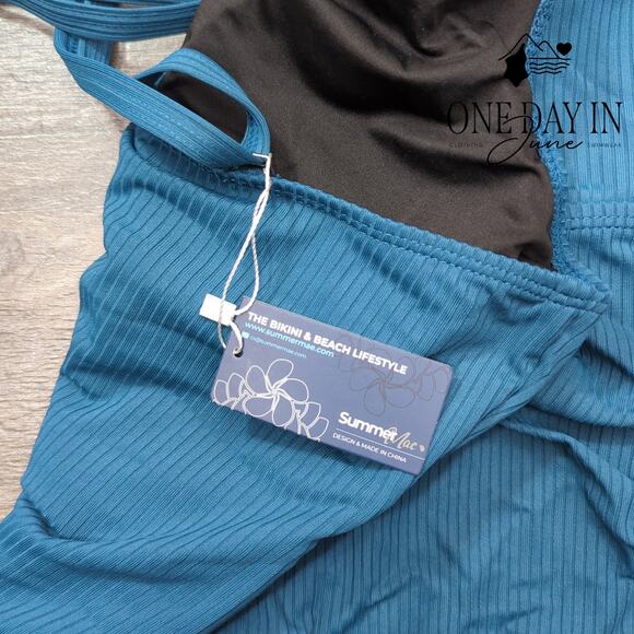 Summer Mae Maternity Ribbed One Piece Swimsuit Size S - Picture 3 of 6